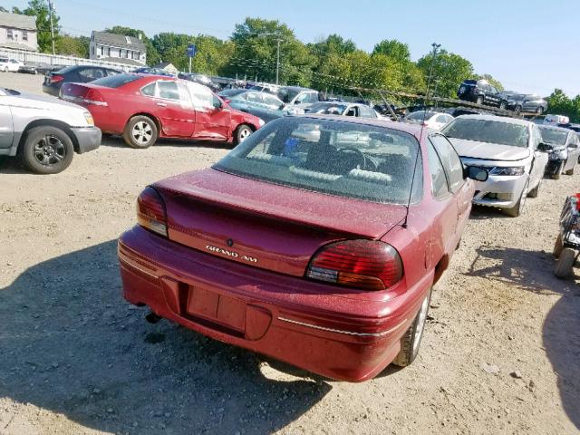 1G2NE12T6VC795375 - 1997 PONTIAC GRAND AM S BURGUNDY photo 4