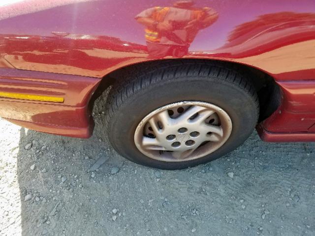 1G2NE12T6VC795375 - 1997 PONTIAC GRAND AM S BURGUNDY photo 9