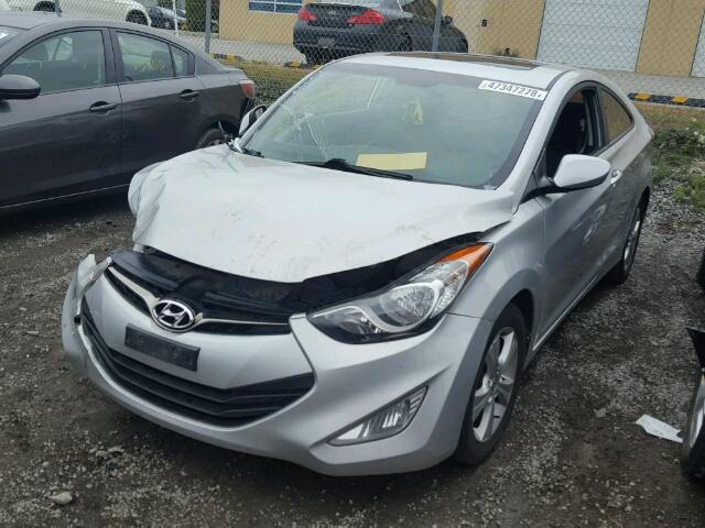 KMHDH6AE8DU021521 - 2013 HYUNDAI ELANTRA CO SILVER photo 2