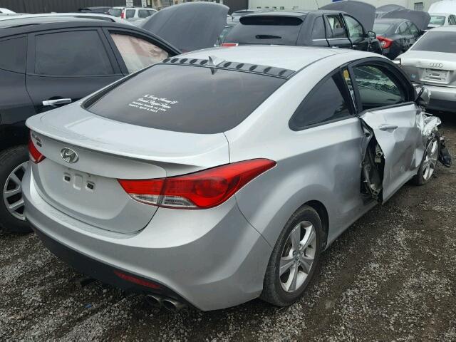 KMHDH6AE8DU021521 - 2013 HYUNDAI ELANTRA CO SILVER photo 4