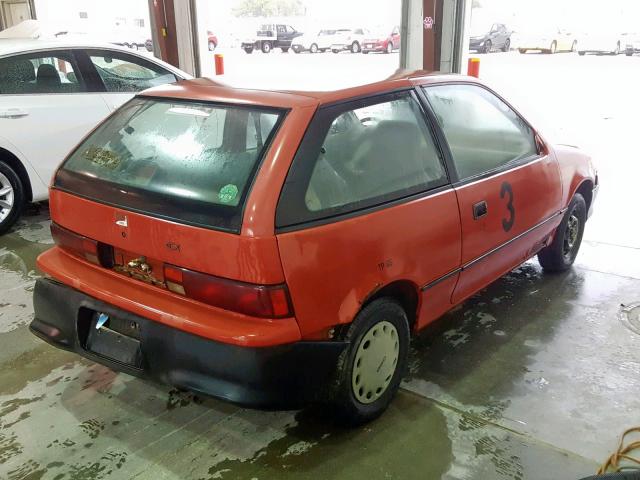 2C1MR2469P6762761 - 1993 GEO METRO RED photo 4