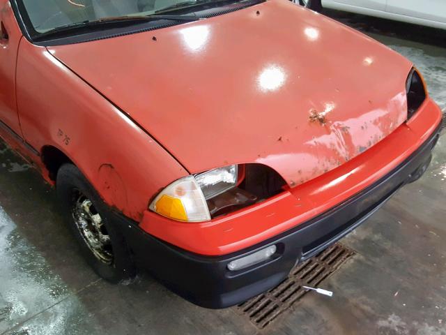 2C1MR2469P6762761 - 1993 GEO METRO RED photo 9