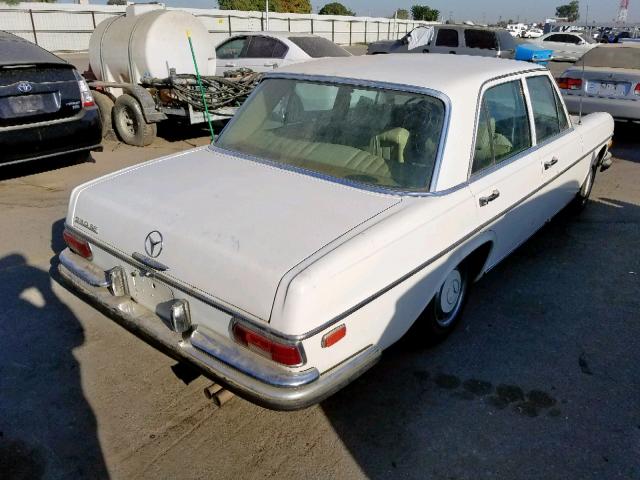 10801810014592 - 1969 MERCEDES-BENZ 280 SE WHITE photo 4