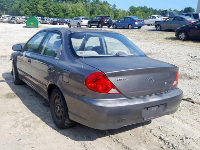 KNAFB121X35240743 - 2003 KIA SPECTRA BA GRAY photo 3