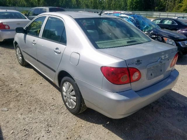 2T1BR32E87C735849 - 2007 TOYOTA COROLLA CE SILVER photo 3