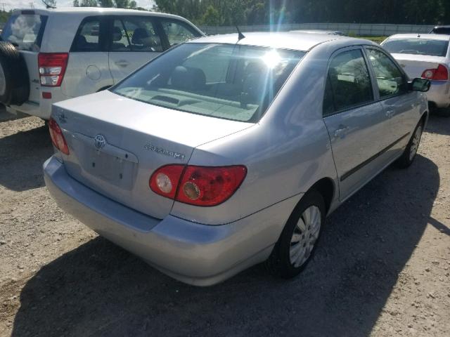 2T1BR32E87C735849 - 2007 TOYOTA COROLLA CE SILVER photo 4