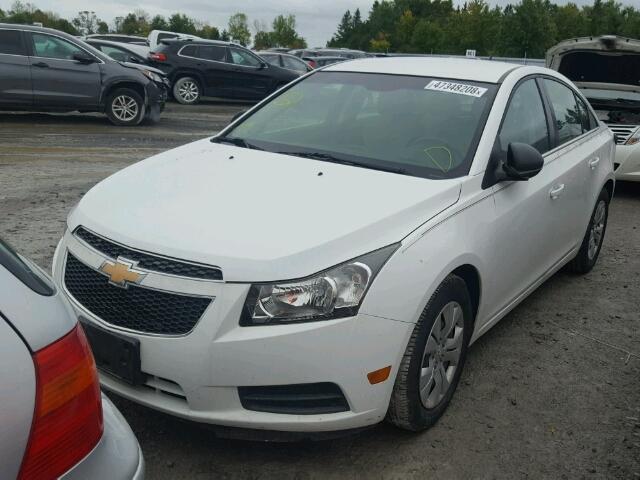 1G1PC5SH0C7163581 - 2012 CHEVROLET CRUZE LS WHITE photo 2