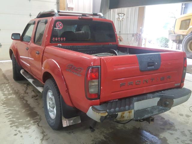 1N6ED27Y71C339000 - 2001 NISSAN FRONTIER C RED photo 3