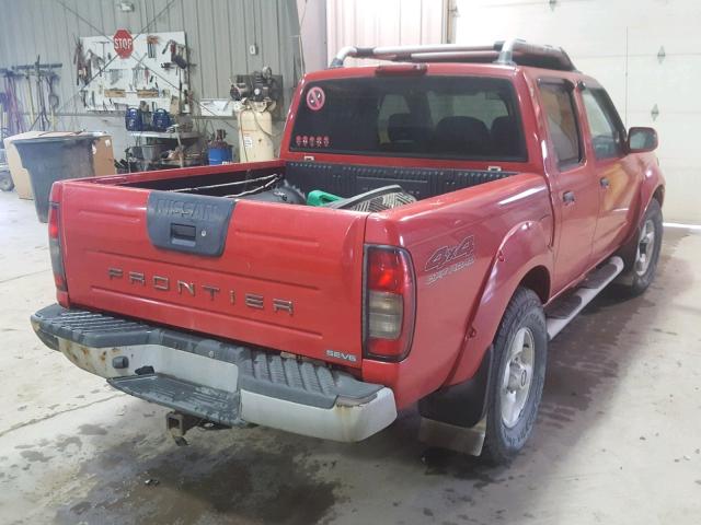 1N6ED27Y71C339000 - 2001 NISSAN FRONTIER C RED photo 4