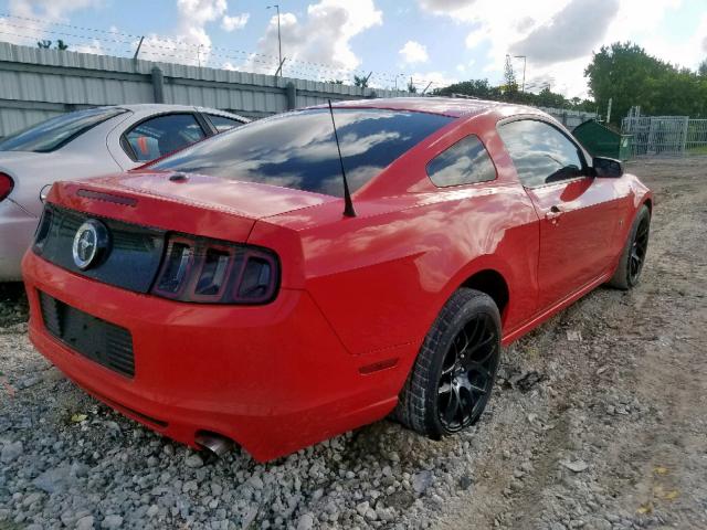 1ZVBP8AM2E5289412 - 2014 FORD MUSTANG RED photo 4