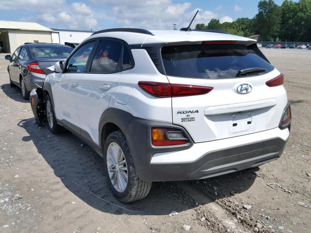 KM8K22AA0JU182018 - 2018 HYUNDAI KONA SEL WHITE photo 3