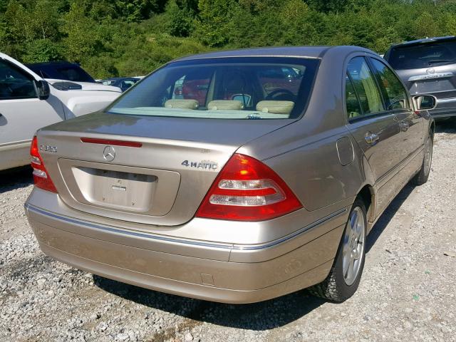 WDBRF84J23F356084 - 2003 MERCEDES-BENZ C 320 4MAT TAN photo 4