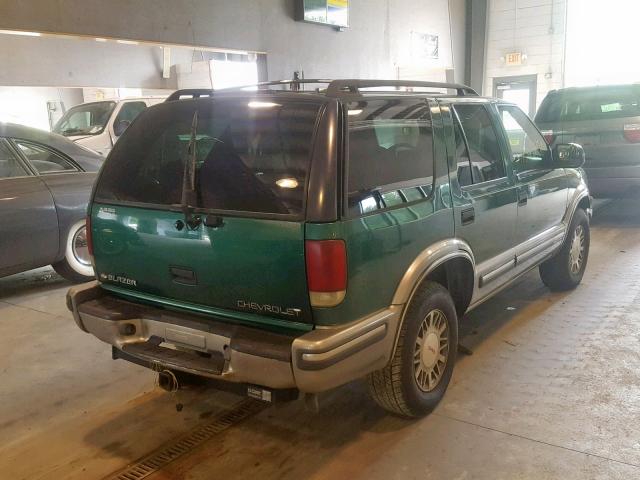 1GNDT13WXX2223327 - 1999 CHEVROLET BLAZER GREEN photo 4