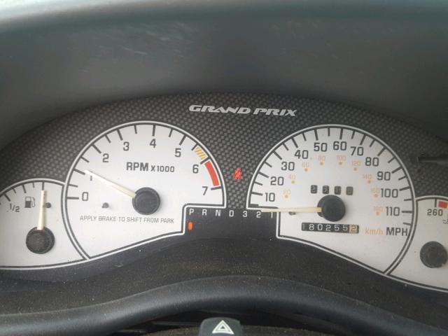 1G2WP52K23F140817 - 2003 PONTIAC GRAND PRIX GRAY photo 8