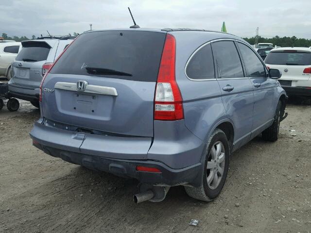 JHLRE38798C054292 - 2008 HONDA CR-V EXL BLUE photo 4