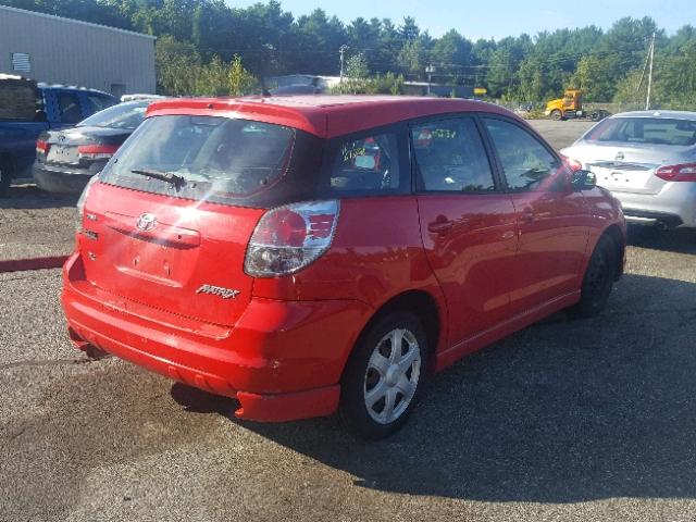 2T1KR32E17C673257 - 2007 TOYOTA COROLLA MA RED photo 4