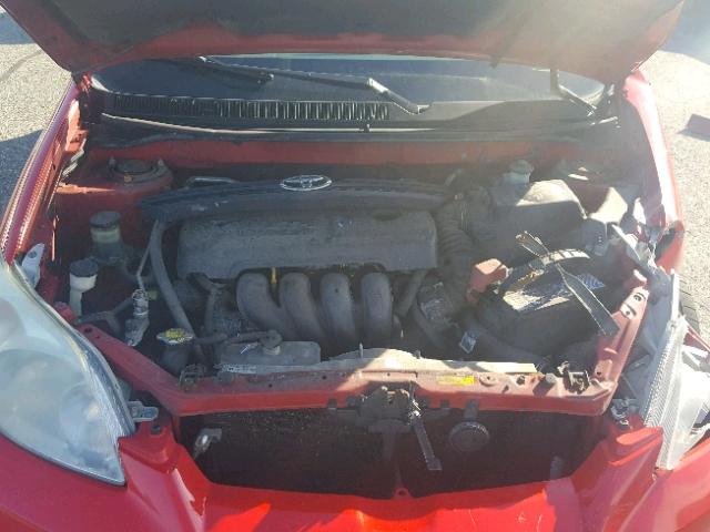 2T1KR32E17C673257 - 2007 TOYOTA COROLLA MA RED photo 7