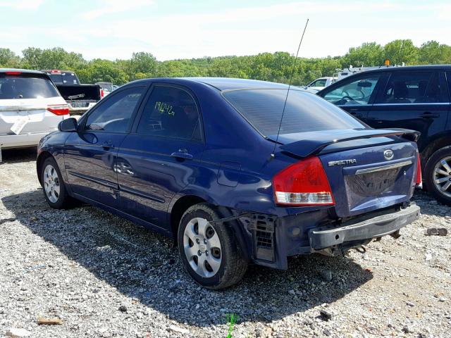 KNAFE122385543998 - 2008 KIA SPECTRA EX BLUE photo 3