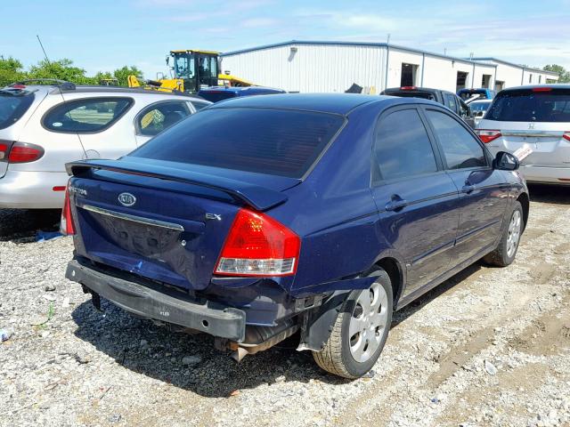 KNAFE122385543998 - 2008 KIA SPECTRA EX BLUE photo 4