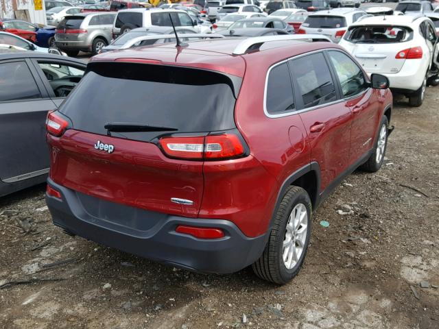 1C4PJLCB1FW656966 - 2015 JEEP CHEROKEE L MAROON photo 4