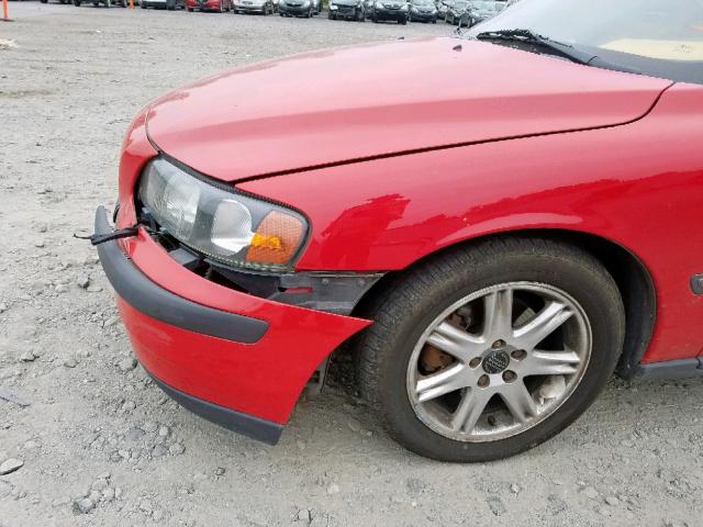 YV1RS61R312031874 - 2001 VOLVO S60 RED photo 9