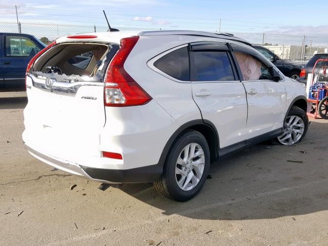 5J6RM4H78GL009570 - 2016 HONDA CR-V EXL WHITE photo 4