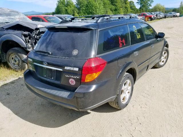 4S4BP61C676311581 - 2007 SUBARU LEGACY OUT BLACK photo 4