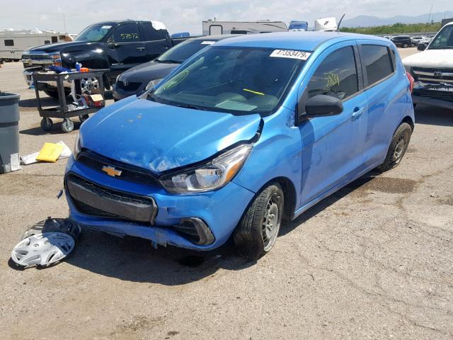 KL8CB6SAXHC702331 - 2017 CHEVROLET SPARK LS BLUE photo 2