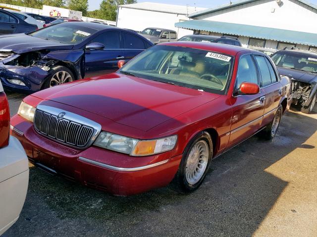 2MEFM75W9YX658545 - 2000 MERCURY GRAND MARQ MAROON photo 2