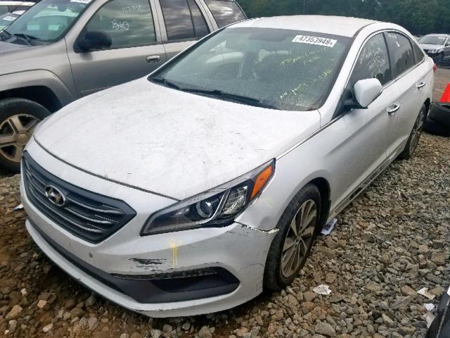 5NPE34AF8FH112063 - 2015 HYUNDAI SONATA SPO WHITE photo 2