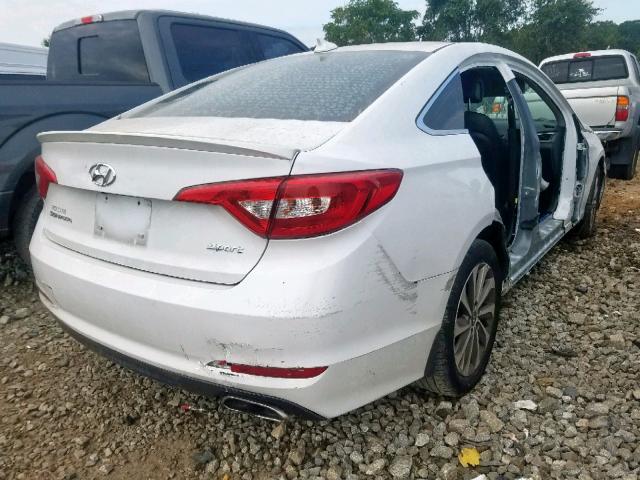 5NPE34AF8FH112063 - 2015 HYUNDAI SONATA SPO WHITE photo 4