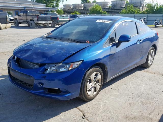 2HGFG3B55DH506202 - 2013 HONDA CIVIC LX BLUE photo 2