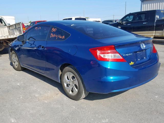 2HGFG3B55DH506202 - 2013 HONDA CIVIC LX BLUE photo 3