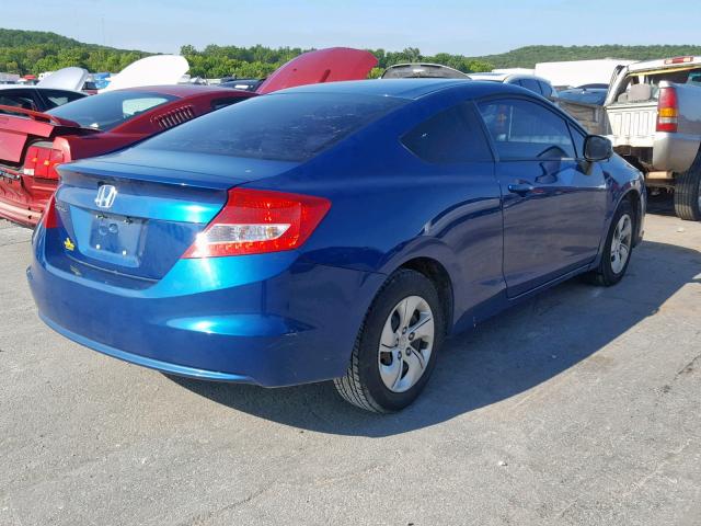 2HGFG3B55DH506202 - 2013 HONDA CIVIC LX BLUE photo 4