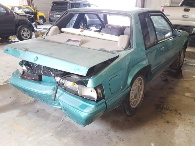 1FACP40M7NF137899 - 1992 FORD MUSTANG LX GREEN photo 4