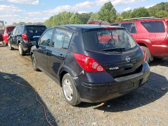 3N1BC13E38L364847 - 2008 NISSAN VERSA S BLACK photo 3