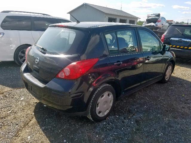 3N1BC13E38L364847 - 2008 NISSAN VERSA S BLACK photo 4