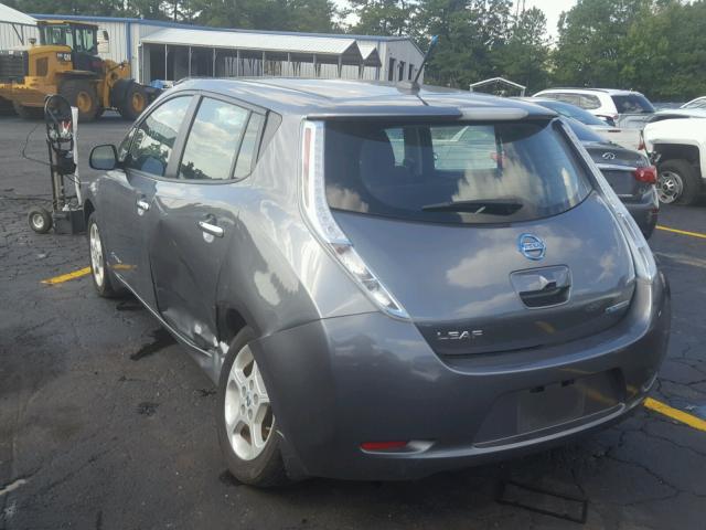 1N4AZ0CP9EC340150 - 2014 NISSAN LEAF S GRAY photo 3