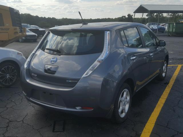 1N4AZ0CP9EC340150 - 2014 NISSAN LEAF S GRAY photo 4