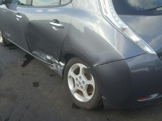 1N4AZ0CP9EC340150 - 2014 NISSAN LEAF S GRAY photo 9