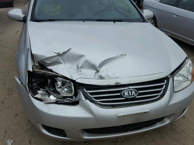 KNAFE121585552547 - 2008 KIA SPECTRA EX SILVER photo 7