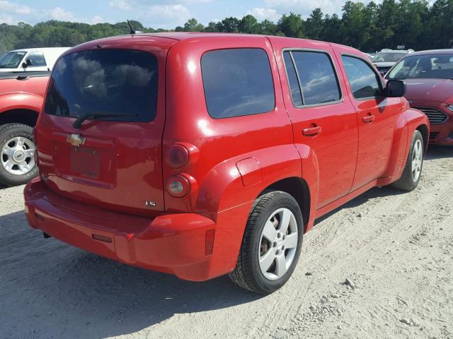 3GNDA13DX8S553205 - 2008 CHEVROLET HHR LS RED photo 4