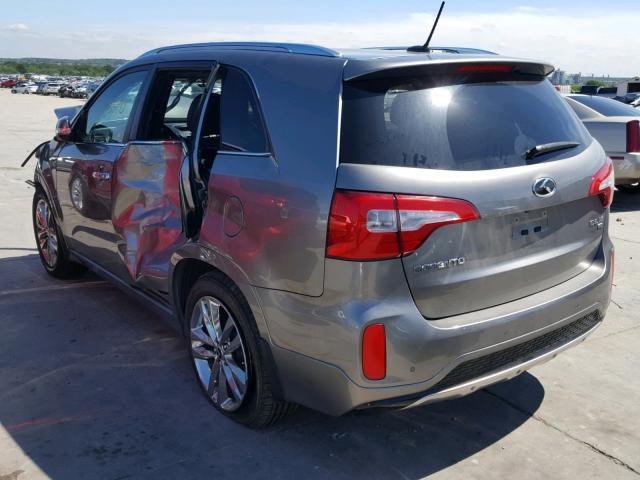 5XYKW4A72EG439406 - 2014 KIA SORENTO SX CHARCOAL photo 3