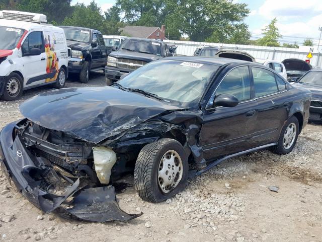 1G3NK52T3YC431057 - 2000 OLDSMOBILE ALERO GX BLACK photo 2