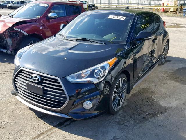 KMHTC6AE6GU269376 - 2016 HYUNDAI VELOSTER T BLACK photo 2