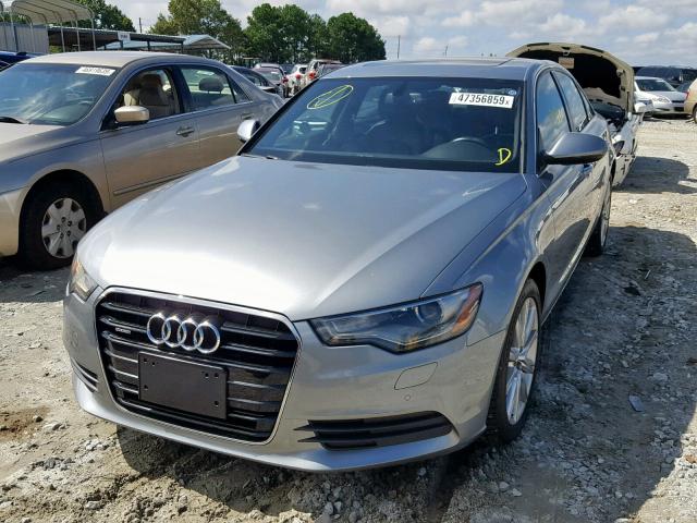 WAUGFAFC0EN003167 - 2014 AUDI A6 PREMIUM GRAY photo 2