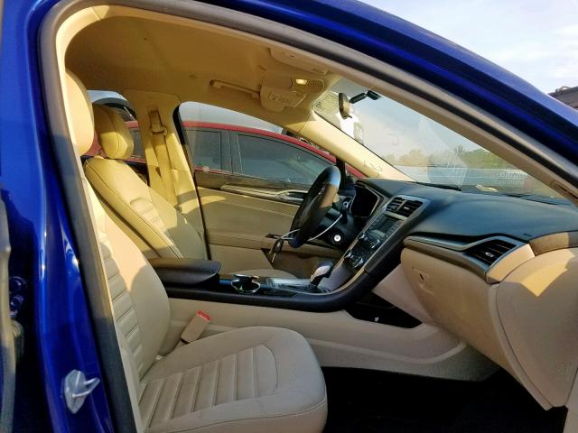 3FA6P0LU3ER165431 - 2014 FORD FUSION SE BLUE photo 5