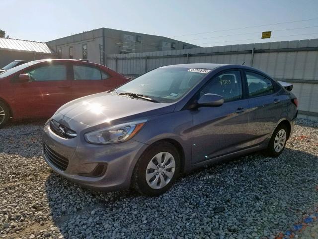 KMHCT4AE3HU313131 - 2017 HYUNDAI ACCENT SE CHARCOAL photo 2