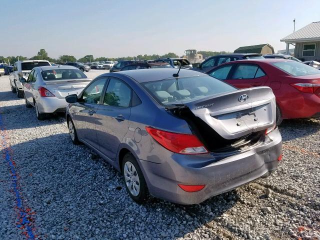 KMHCT4AE3HU313131 - 2017 HYUNDAI ACCENT SE CHARCOAL photo 3