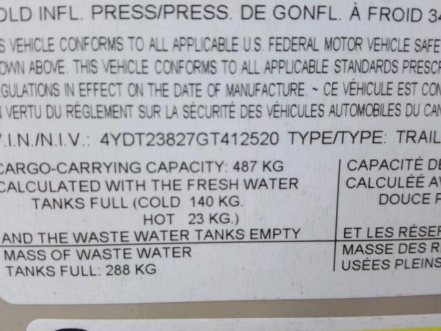 4YDT23827GT412520 - 2016 KEYSTONE PASSPORT BEIGE photo 10